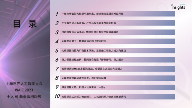 WAIC十大AI商業落地趨勢:大模型新玩家融資難度升級,云計算洗牌戰來了