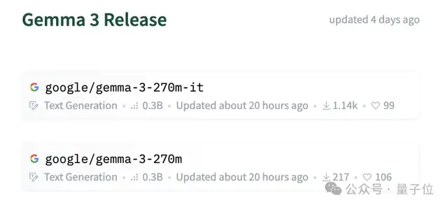 谷歌版小鋼炮開源！0.27B大模型，4個注意力頭，專為終端而生