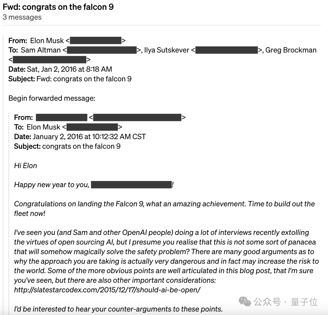 OpenAI公開馬斯克8年往來郵件：曾經深愛，一度PUA，現在吃相難看！Ilya也署名了