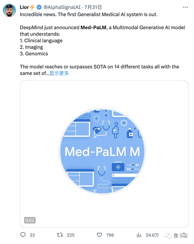 清華校友立功！谷歌發(fā)布首個全科醫(yī)療大模型，14項任務(wù)SOTA