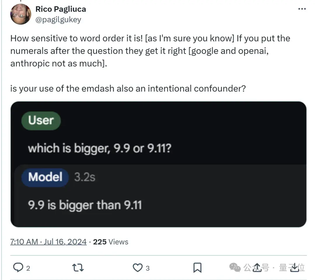 大模型集體失智！9.11和9.9哪個大，幾乎全翻車了