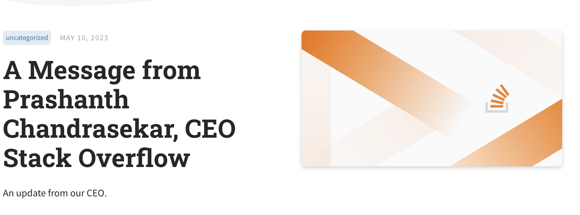 Stack Overflow突然裁員10%，CEO坦言處于困難時期，網友：ChatGPT出來后就不咋用了